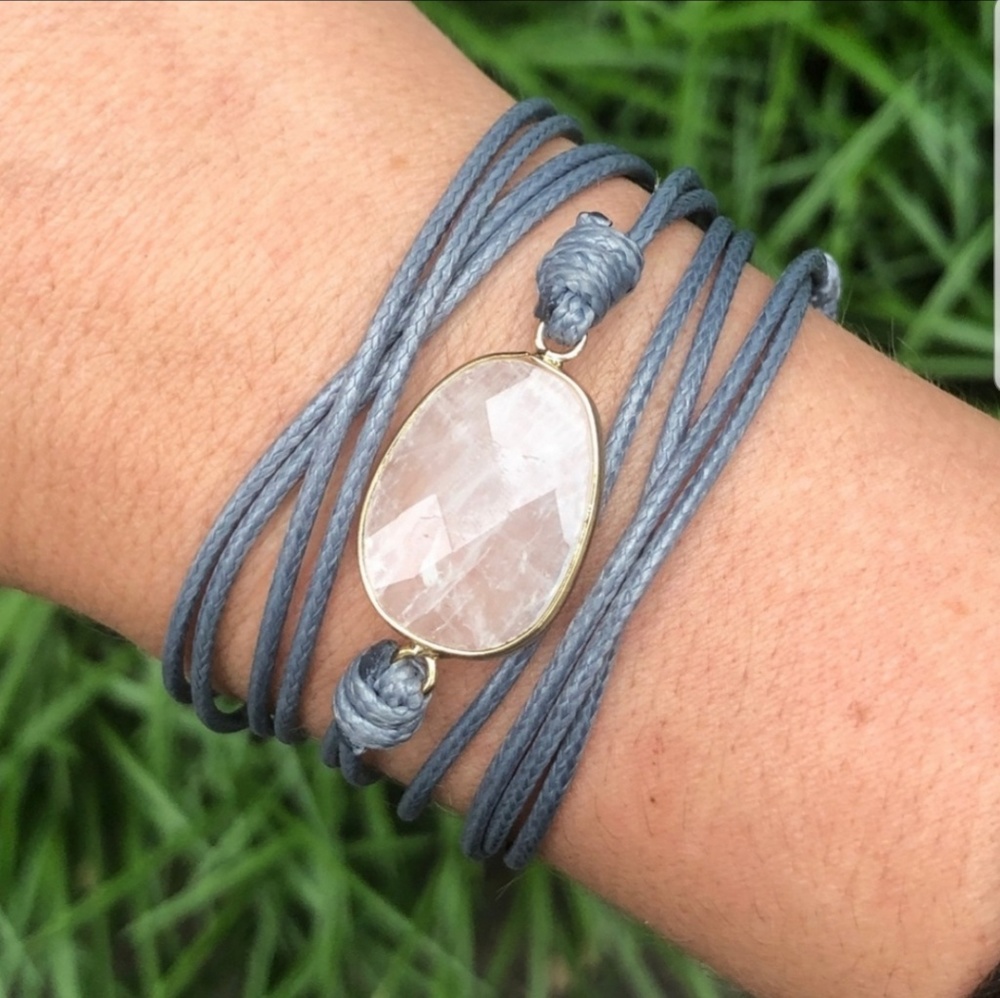 Moonstone wrap bracelet